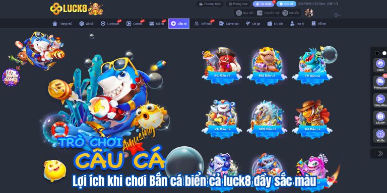 Trải Nghiệm Bắn Cá Biển Cả Đầy Màu Sắc tại Luck8 3 Lợi ích khi chơi Bắn cá biển cả luck8 đầy sắc màu