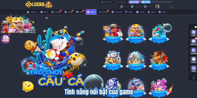 Trải Nghiệm Bắn Cá Biển Cả Đầy Màu Sắc tại Luck8 4 Tính năng nổi bật của game